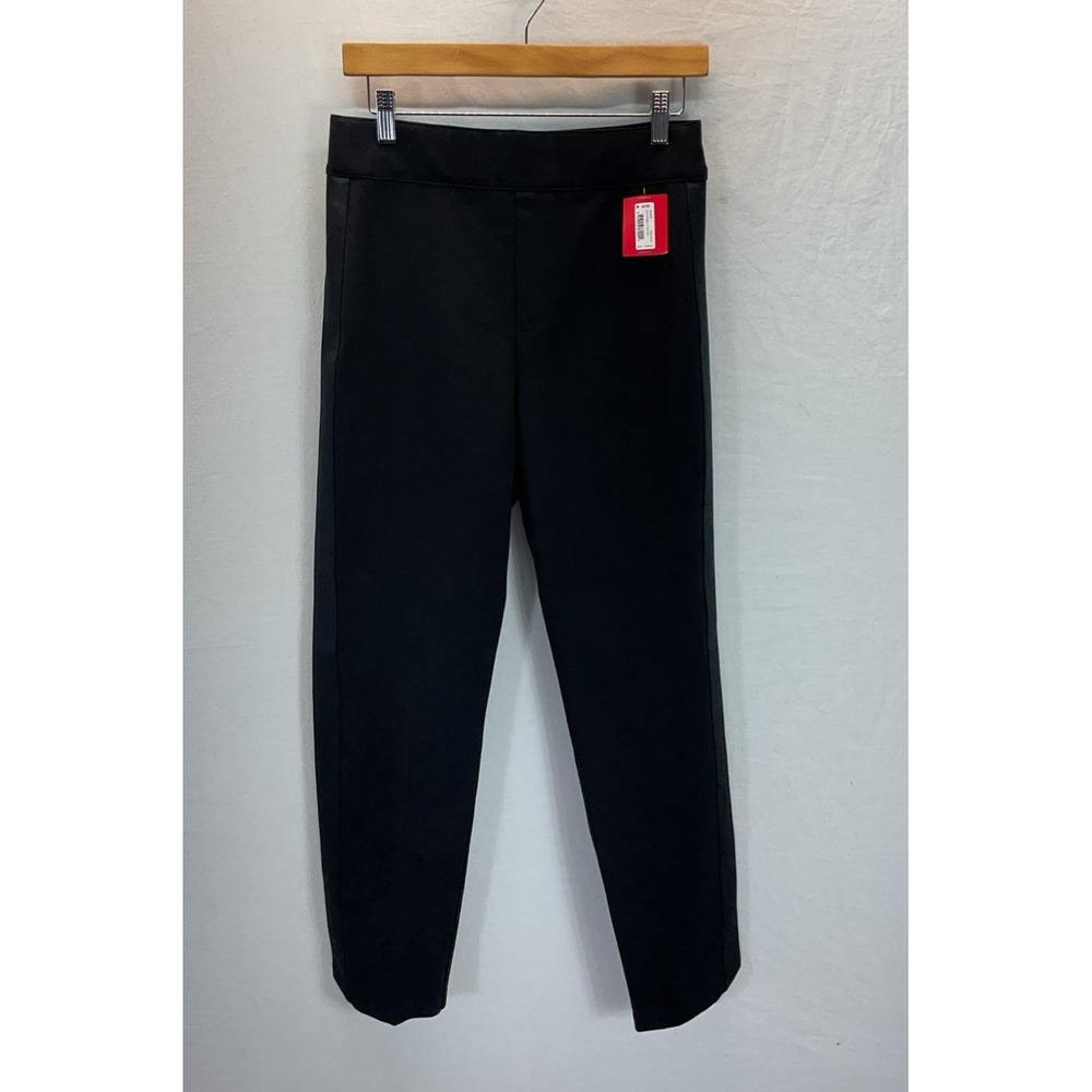 NEW Spanx Ponte ankle Straight W/ Satin Tape 20287R Classic Black MD $148 office